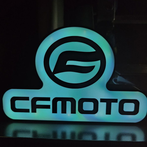 3D Printed CFMOTO Lamp like new with LED strip and USB power