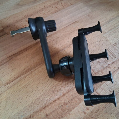 Car air vent phone holder like new with adjustable hook