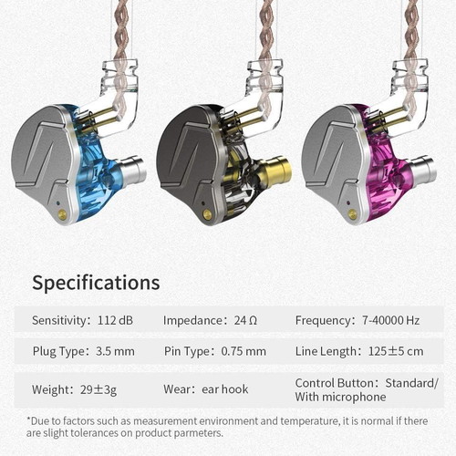 KZ ZSN Pro Earbuds New HiFi Dual Driver 1BA 1DD