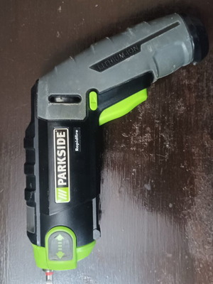 Parkside electric screwdriver used with full bit set, no charger