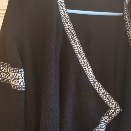 Long knitted cardigan by BSB in black color and size Small