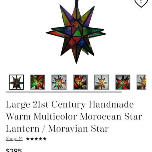 Moroccan star-shaped ceiling light pendant