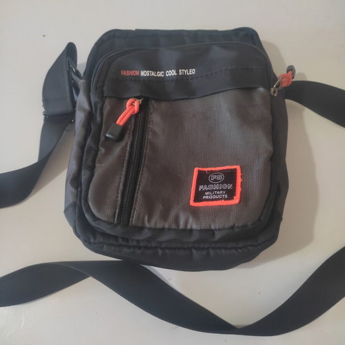 Fashion Beads Shoulder Bag like new, black and grey