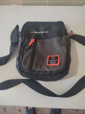 Fashion Beads Shoulder Bag like new, black and grey