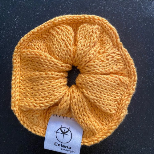 Πλεκτό scrunchie βαμβακερό, μονόχρωμο καινούργιο
