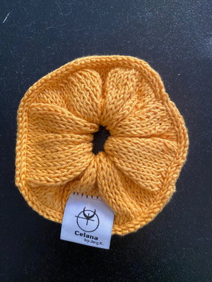 Πλεκτό scrunchie βαμβακερό, μονόχρωμο καινούργιο