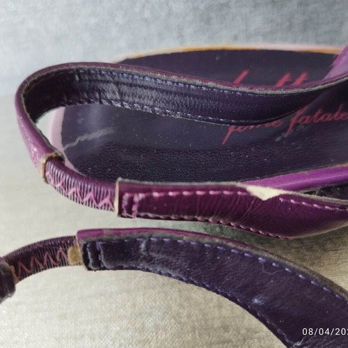 Purple kitten heels shoes size 36 like new