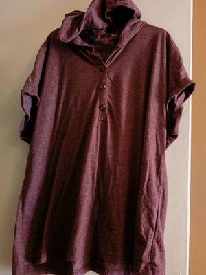 Short-sleeve shirt like new, brown and red, size L