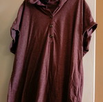 Short-sleeve shirt like new, brown and red, size L