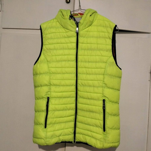 Sleeveless jacket used, size medium, yellow
