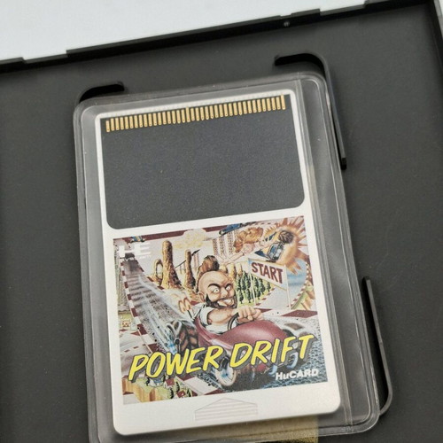 Power Drift PC Engine HuCard used with manual