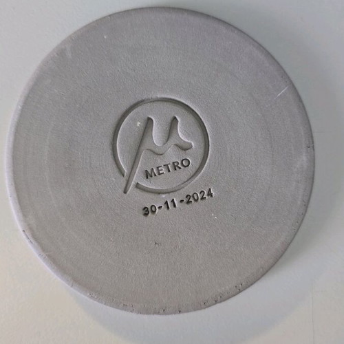 Collectible coaster Metro Thessaloniki ceramic new