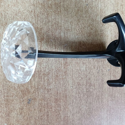 Decorative white hanger with transparent plastic and metal base, pack of 12