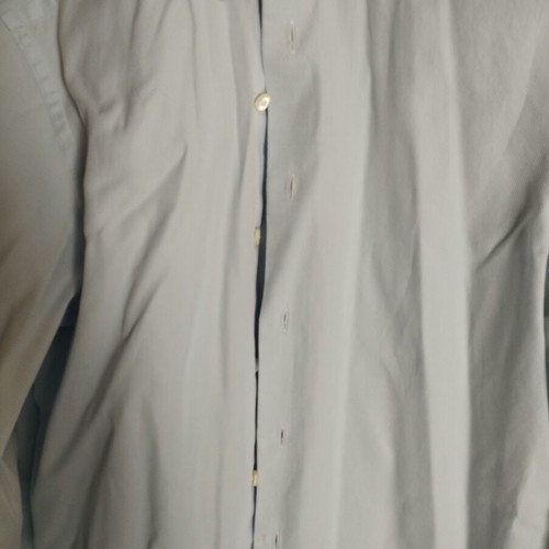 Zegna shirt medium 15.5/39 blue cotton used with slight wear