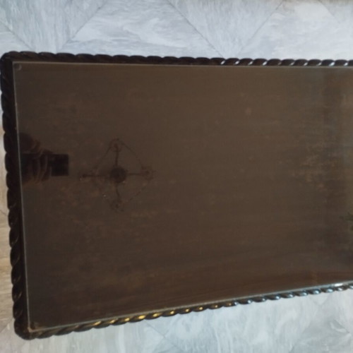 Classic vintage coffee table solid wood and glass like new