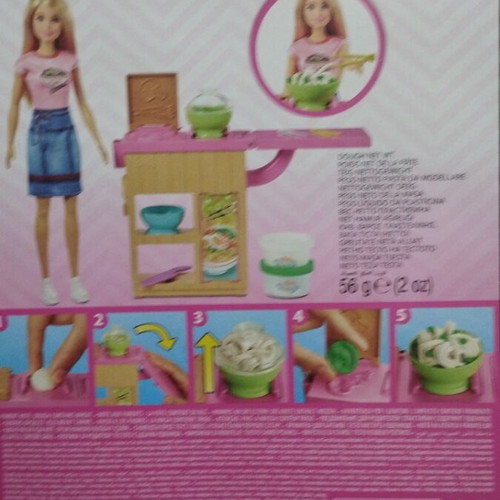 Barbie doll with play dough playset new