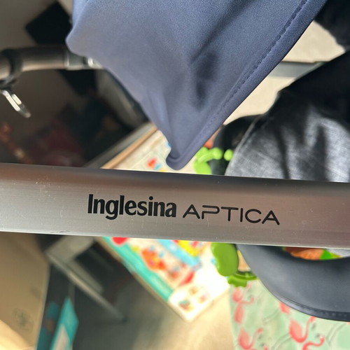 Inglesina Aptica stroller like new, blue gray with accessories
