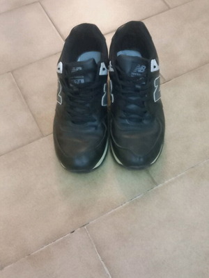 New Balance leather shoes like new, size 46, black