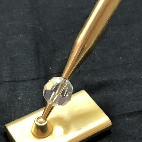 Pen holder gold plated with crystal new