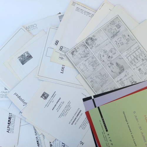 Pack of 100 card postal from gallery with contemporary art, like new, 00's