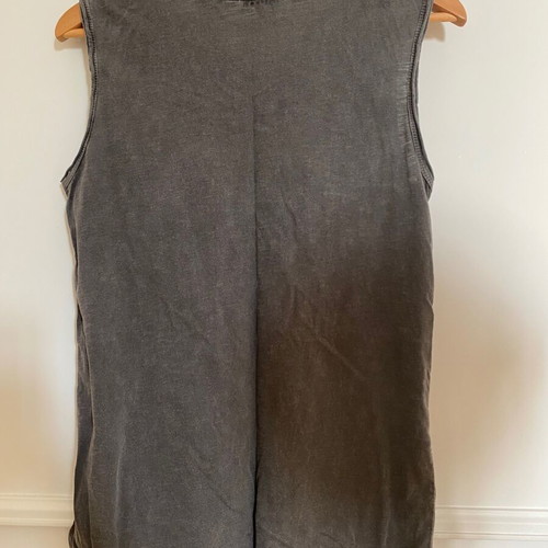 River Island sleeveless grey top with embroidery used