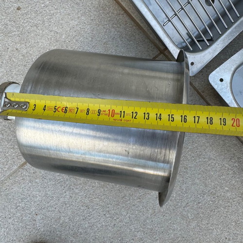 Inox professional sink bowl diameter 18cm height 16.5cm new
