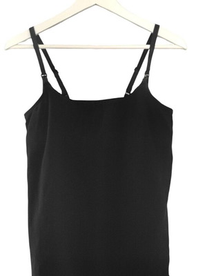 Tank top M used with built-in elastic bustier, black