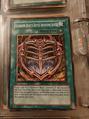 Yu-Gi-Oh card Gladiator Beast like new