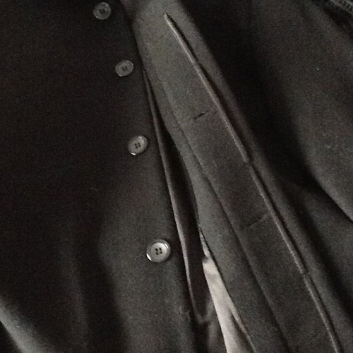 Martin men's coat new, black, size XL, pure wool