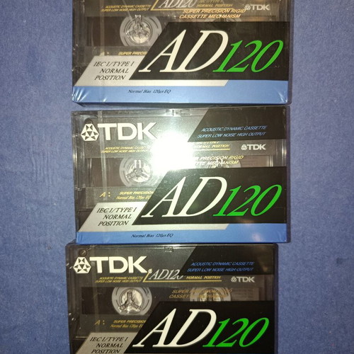 TDK AD120 Audio Cassettes sealed pack of 3