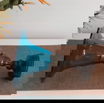 Βάζο Vintage aqua μπλε με βάση από μπρούτζο