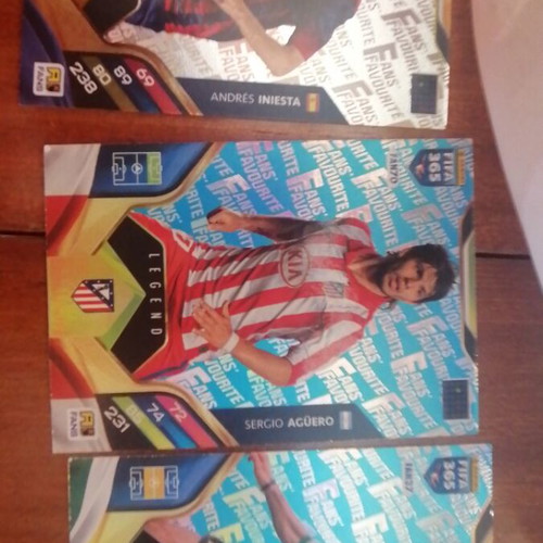 Fan's Favorite Figo Iniesta Aguero stickers like new