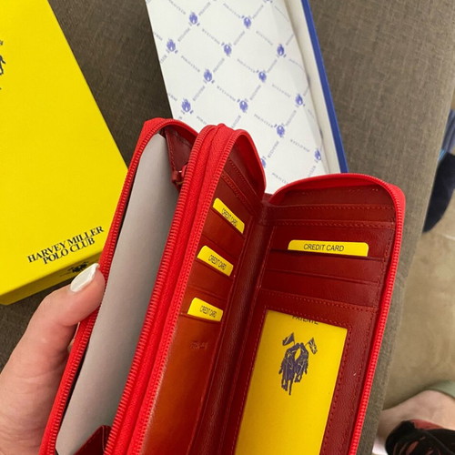 Polo Club leather wallet red new unused