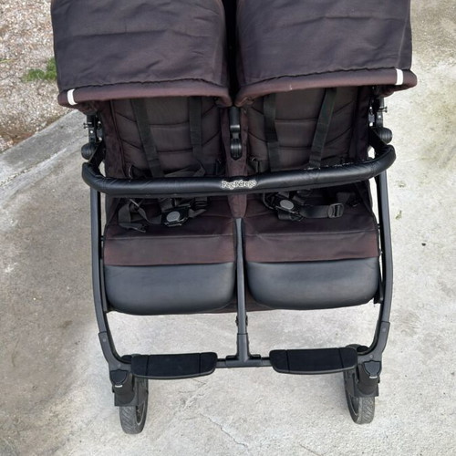 Peg Perego Book for Two twin stroller used, large with storage