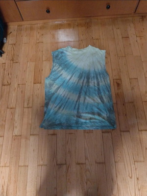 H&M tanctop t-shirt used, blue green, size S