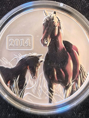 Tokelau 2014 Year of the Horse coin new in capsule