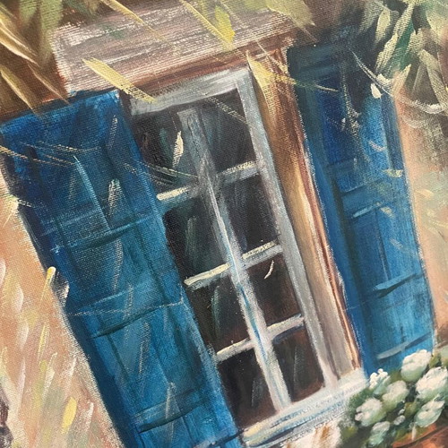 Painting signed by artist in wooden frame 39x46