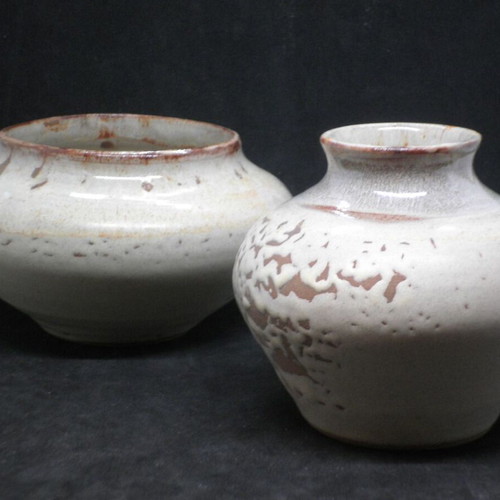 Decorative ceramic set used signed "At 84"