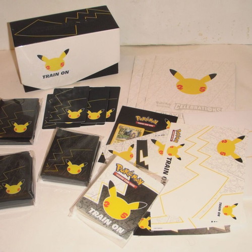 Pokemon Celebrations pack like new with box sleeves portfolio and stickers