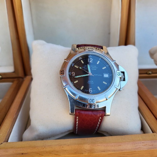 Camel Trophy Professional Team Portugal Limited Edition 20 ATM Watch refurbished, leather strap