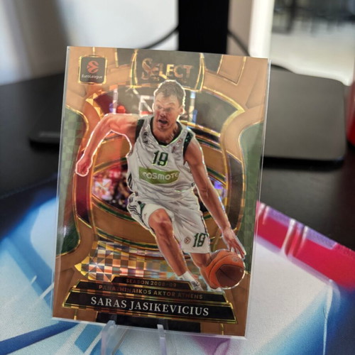 Saras Jasikevicius Concourse Copper Prizm 2025-26 Panini Select EuroLeague card like new #30/49