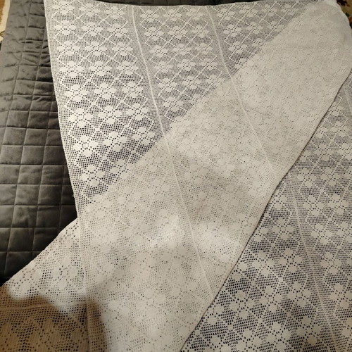 Handmade large white blanket new