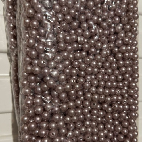 Plastic PVC pearl bead 10 mm cappuccino new, 100 g