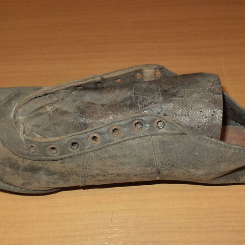 Riddell Leather Running Shoe used, 1940s, track and field
