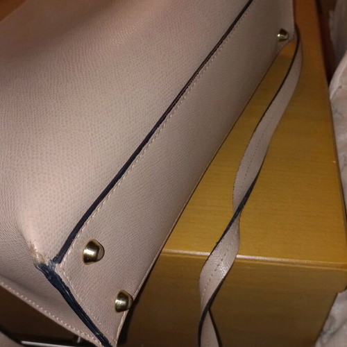 Camelia Roma leather women's bag used, beige