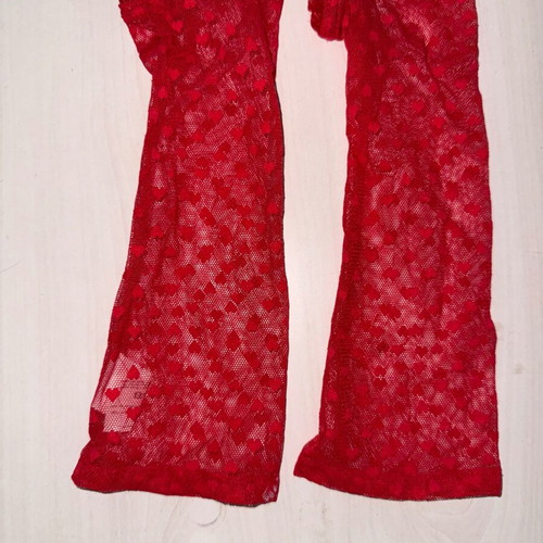 Red gloves with hearts like new