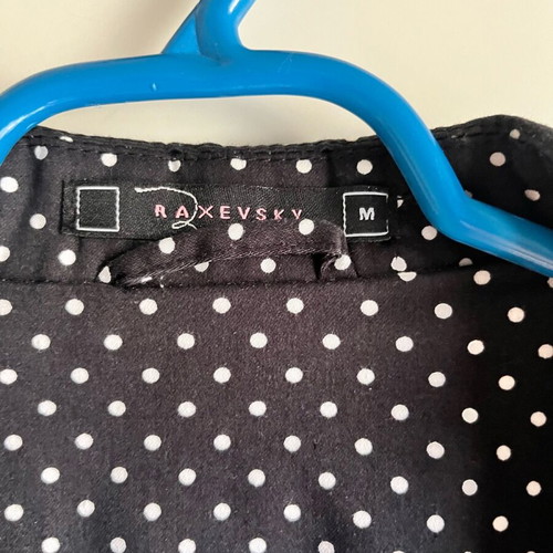 Polka Dot Short Jacket Raxevsky like new, black with blue lining