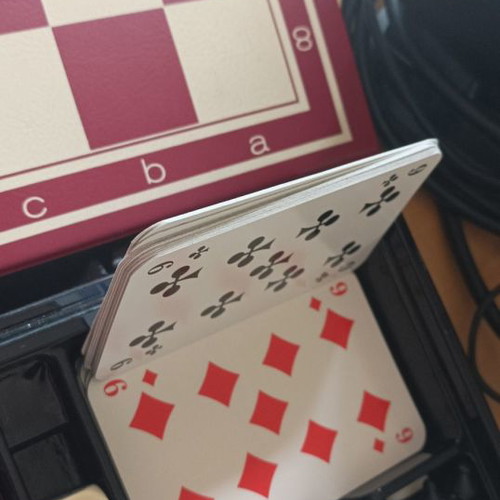 Board game used with missing playing cards