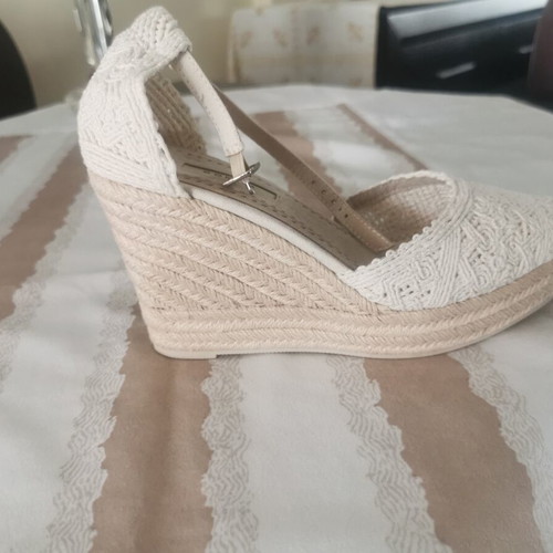 Corina women's espadrilles with woven design, new, beige