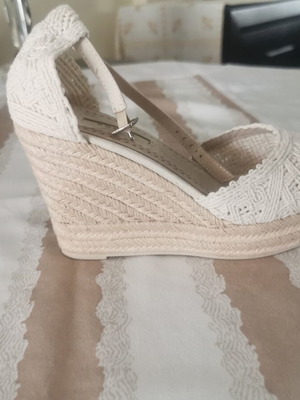 Corina women's espadrilles with woven design, new, beige
